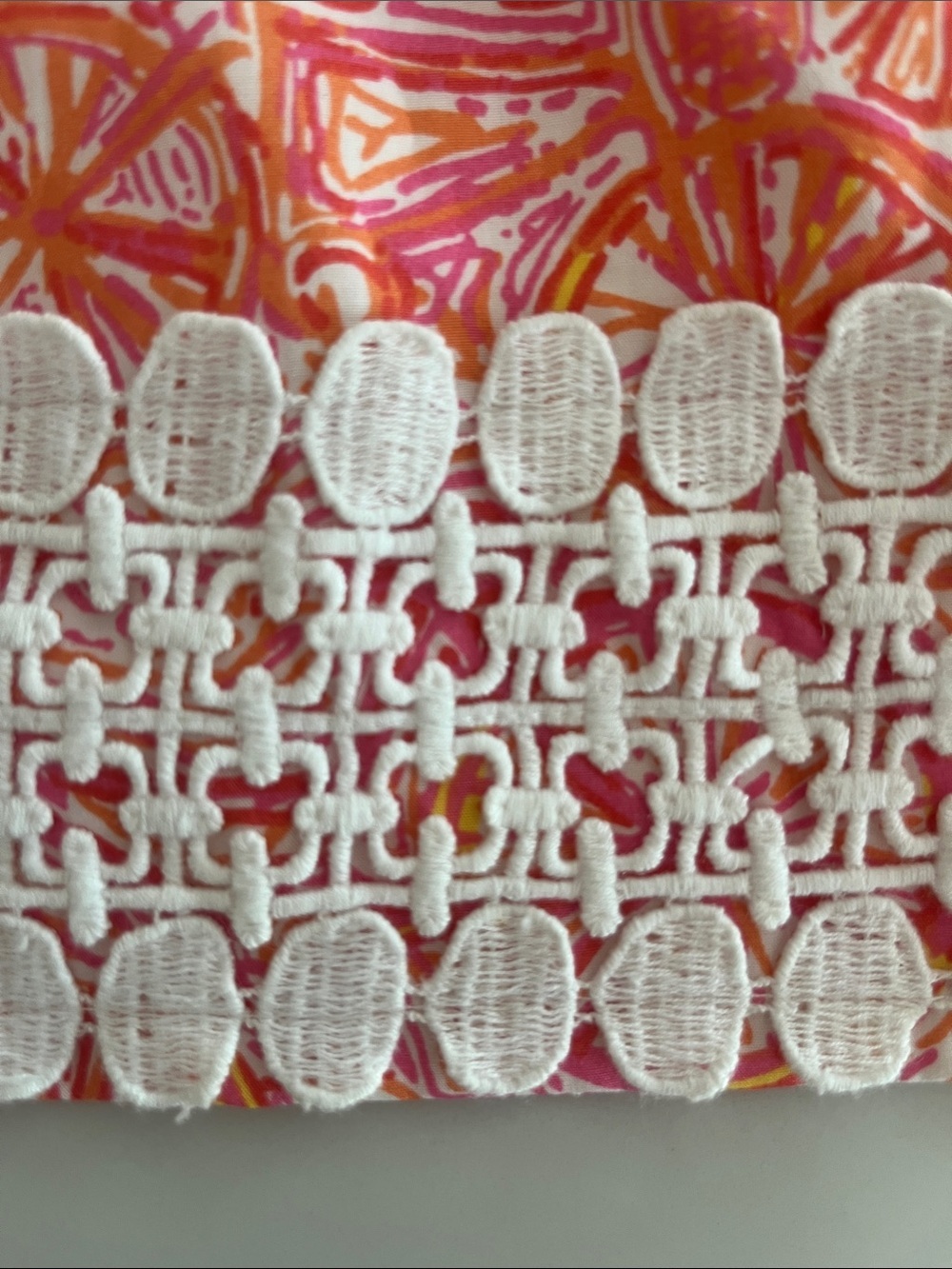 Lilly Pulitzer Betsey Bright Bicycle Print Cotton Lace Applique Sundress size 4 - Picture 6 of 9